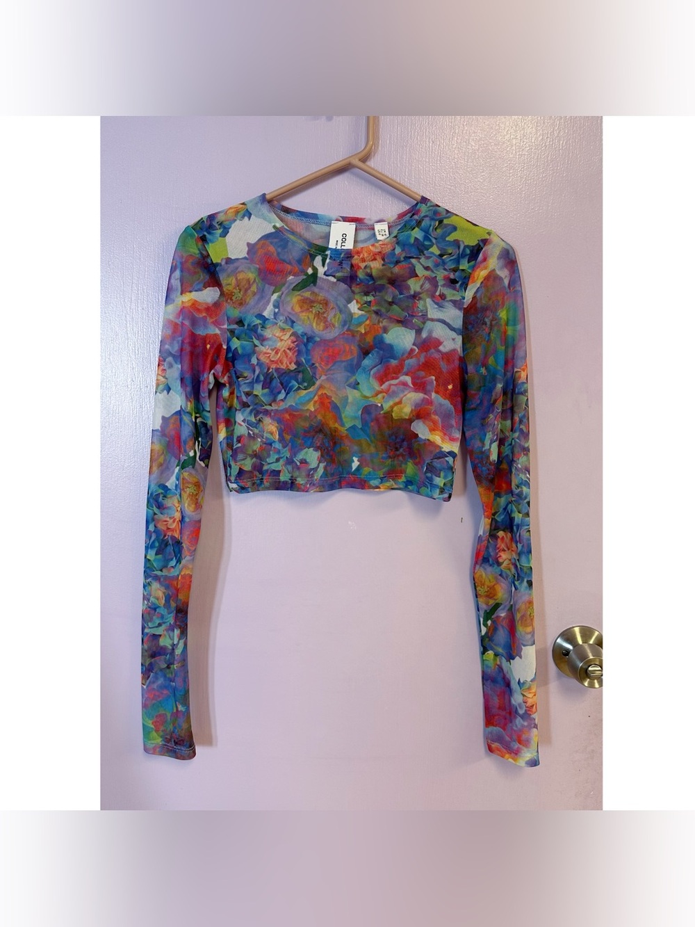 Collusion Mesh Crop Top Size 6